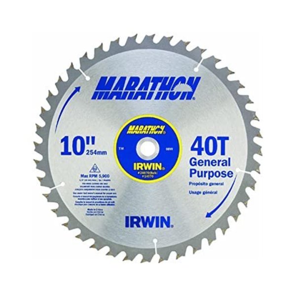 Irwin 10-inch 40-teeth General Purpose Circular Saw Blade 24070